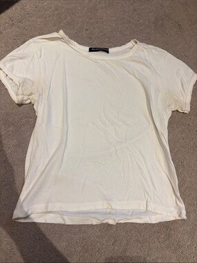 Brandy Melville White Baby Tee